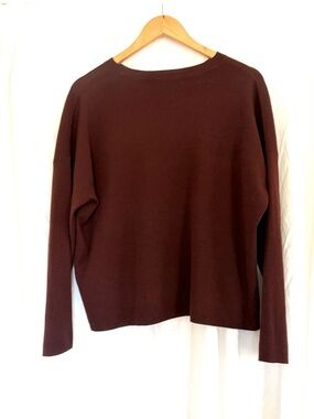 Eileen Fisher Merino Wool Sweater Brown, Medium